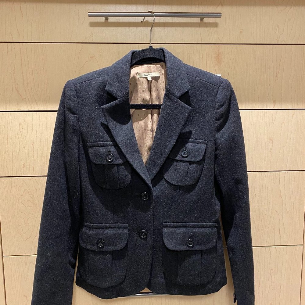 Charcoal grey/black RW&Co jacket/blazer size 4